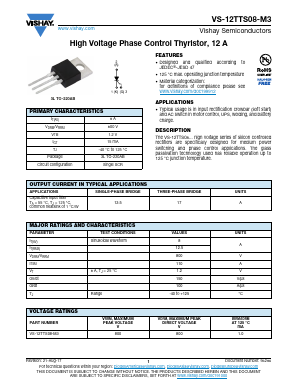 VS-12TTS08-M3 Datasheet PDF Vishay Semiconductors