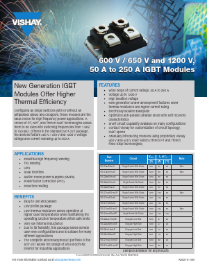 VS-GT80DA60U Datasheet PDF Vishay Semiconductors