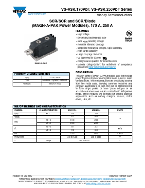 VSKH170-08PBF Datasheet PDF Vishay Semiconductors
