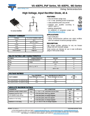 40EPS08PBF Datasheet PDF Vishay Semiconductors