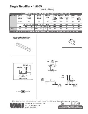 S0RP18U Datasheet PDF Voltage Multipliers Inc