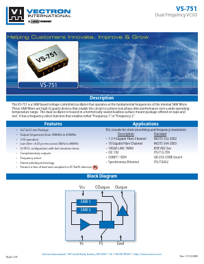 VS-751 Datasheet PDF Vectron International