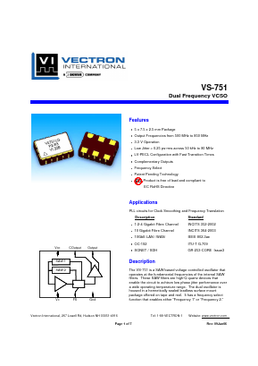 VS-751-LFF-GNN690.5692 Datasheet PDF Vectron International