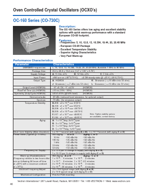 OC-160-BAF-107AF-10 Datasheet PDF Vectron International