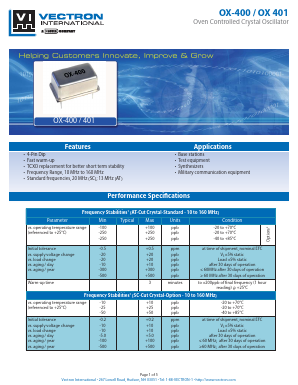 OX-4000-DAP-108 Datasheet PDF Vectron International
