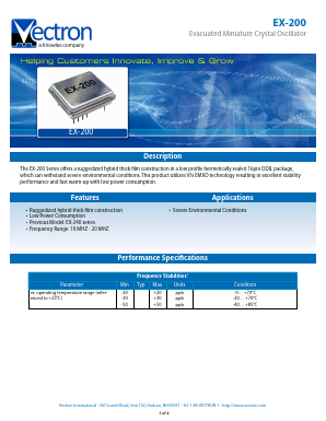 EX-200 Datasheet PDF Vectron International