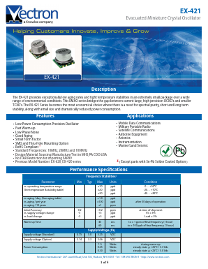 EX-4212-EAP-208 Datasheet PDF Vectron International