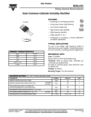 M30L45C Datasheet PDF Vishay Semiconductors