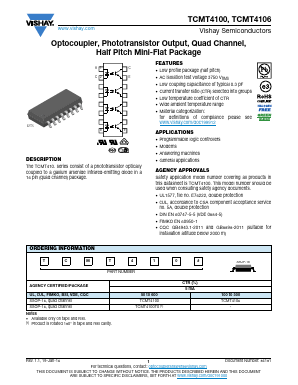 TCMT4100T0 Datasheet PDF Vishay Semiconductors