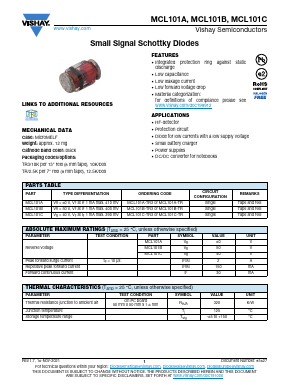 MCL101A-TR Datasheet PDF Vishay Semiconductors