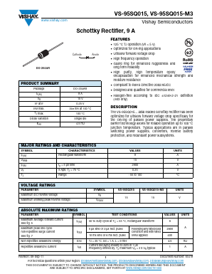 VS-95SQ015-M3 Datasheet PDF Vishay Semiconductors