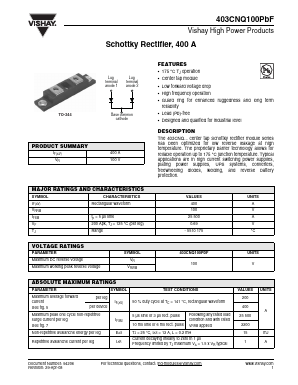 403CNQ100PBF Datasheet PDF Vishay Semiconductors