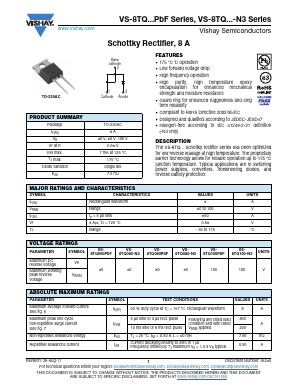 VS-8TQ100PBF Datasheet PDF Vishay Semiconductors