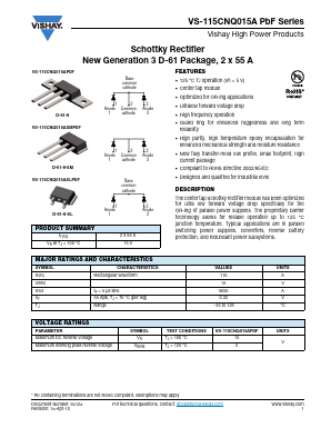 115CNQ015A Datasheet PDF Vishay Semiconductors