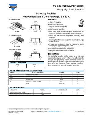 82CNQ030APBF Datasheet PDF Vishay Semiconductors