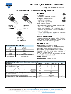 SBLB16X0CT Datasheet PDF Vishay Semiconductors