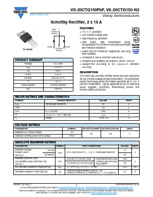20CTQ150-N3 Datasheet PDF Vishay Semiconductors