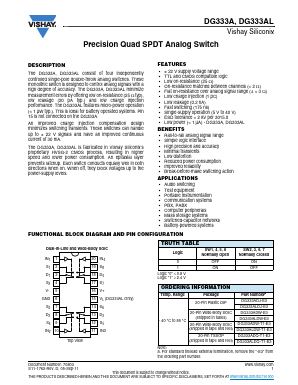 DG333ALDW-E3 Datasheet PDF Vishay Semiconductors