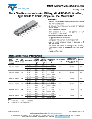 M8340109K1004GGDSL Datasheet PDF Vishay Semiconductors
