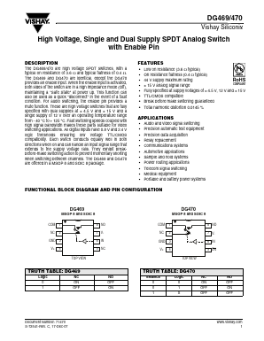 DG469EY-T1-E3 Datasheet PDF Vishay Semiconductors