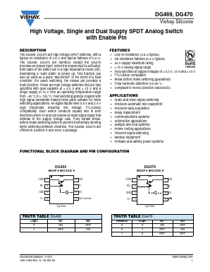 DG469EQ-T1-E3 Datasheet PDF Vishay Semiconductors