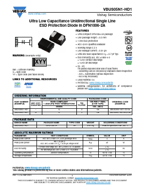 VBUS05N1-HD1 Datasheet PDF Vishay Semiconductors