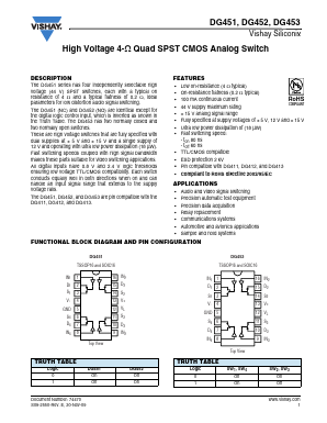 DG451 Datasheet PDF Vishay Semiconductors