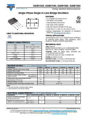 GSIB1560-E3/45 Datasheet PDF Vishay Semiconductors