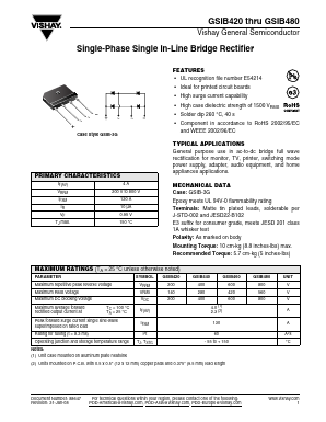 GSIB420 Datasheet PDF Vishay Semiconductors
