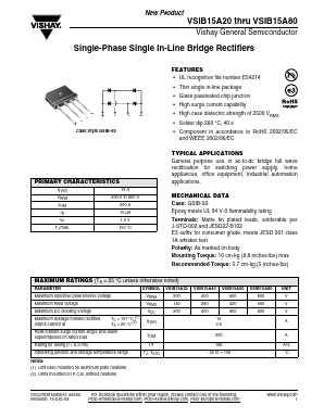 VSIB15A80 Datasheet PDF Vishay Semiconductors