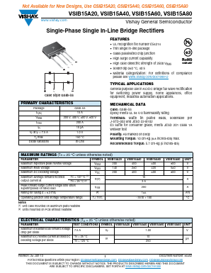 VSIB15A60 Datasheet PDF Vishay Semiconductors