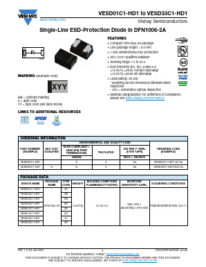 VESD01C1-HD1 Datasheet PDF Vishay Semiconductors