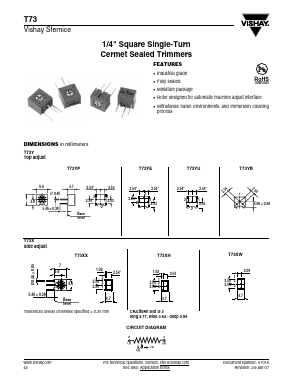 T73XW10TU50 Datasheet PDF Vishay Semiconductors