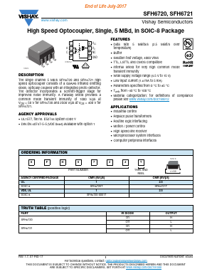 SFH6720 Datasheet PDF Vishay Semiconductors