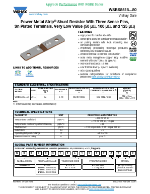WSBS8518L1000KT80 Datasheet PDF Vishay Semiconductors