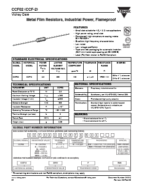 CCF02 Datasheet PDF Vishay Semiconductors