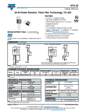 RTO020C27000GTE3 Datasheet PDF Vishay Semiconductors