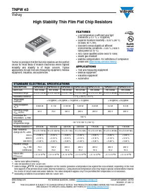 TNPW0402KBXTA Datasheet PDF Vishay Semiconductors