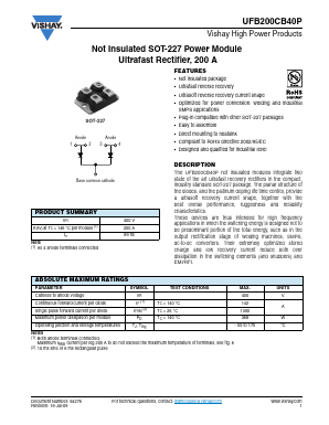 UFB200CB40P Datasheet PDF Vishay Semiconductors