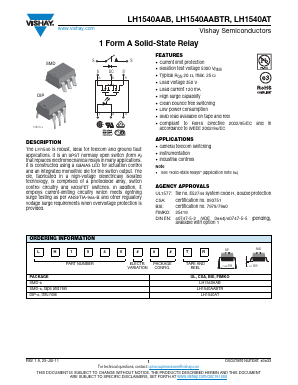 LH1540AAB Datasheet PDF Vishay Semiconductors