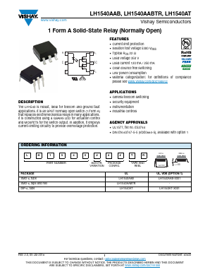 LH1540AABTR Datasheet PDF Vishay Semiconductors