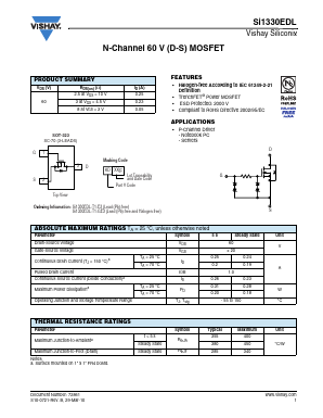 SI1330EDL Datasheet PDF Vishay Semiconductors