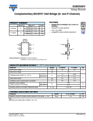 SI3850ADV-T1-E3 Datasheet PDF Vishay Semiconductors