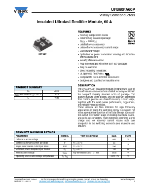 UFB60FA60P Datasheet PDF Vishay Semiconductors