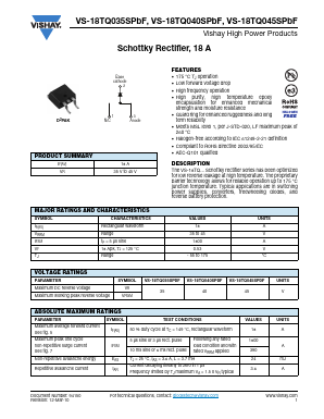 VS-18TQ035STRLPBF Datasheet PDF Vishay Semiconductors