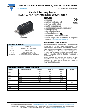 VSKH250-14 Datasheet PDF Vishay Semiconductors