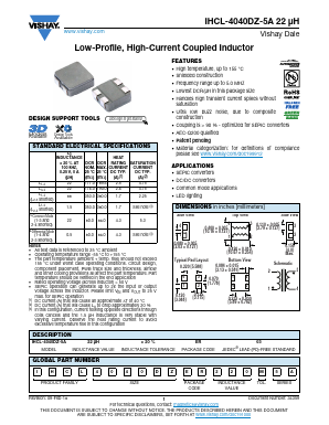 IHCL4040DZER220M5A Datasheet PDF Vishay Semiconductors