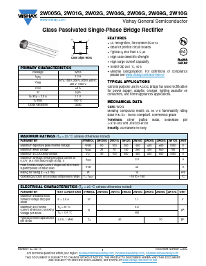 2W01G-E4/51 Datasheet PDF Vishay Semiconductors