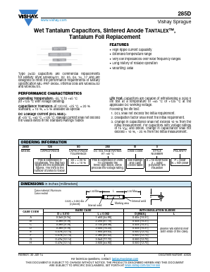 285D246X9125F0 Datasheet PDF Vishay Semiconductors