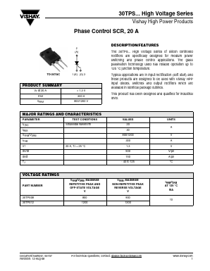 30TPS08 Datasheet PDF Vishay Semiconductors